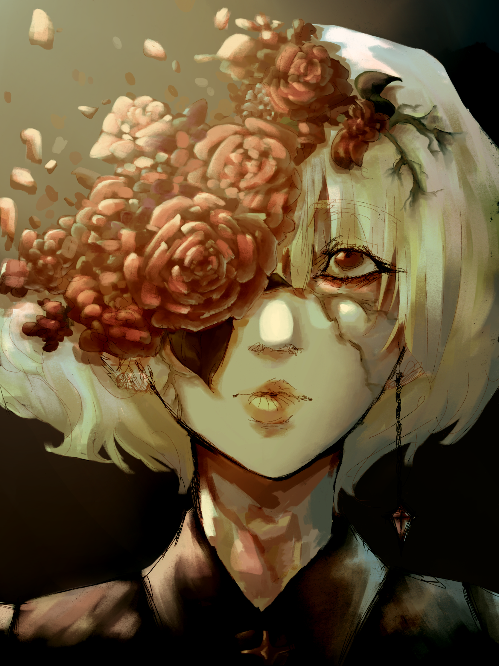 Digital art by 8th grade student artist; art made with Procreate.